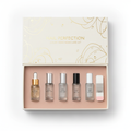 Professional nail care gift box with cuticle oil, strengthener, and buffer