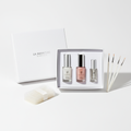 French manicure nail box set with white tip polish and nail forms