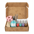 Nail spa pedicure box set with foot soak, nail polish and tools